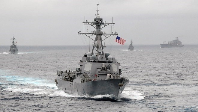 Quân Mỹ, Hàn tập trận hải quân quanh Bán đảo Triều Tiên