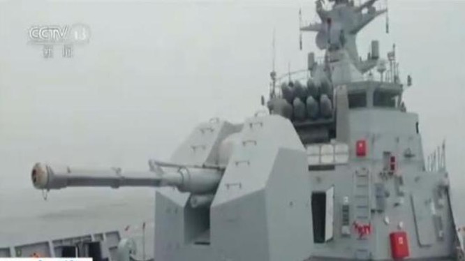 Đài truyền hình CCTV Trung Quốc đưa tin về việc Trung Quốc bàn giao tàu hộ vệ C28A cho Algeria.
