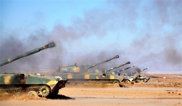 Xe thiết giáp của quân đội Syria.