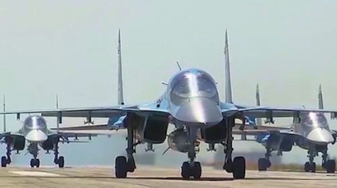 Chiến cơ Su-30 của Nga ở Hmeymime (ảnh tư liệu)