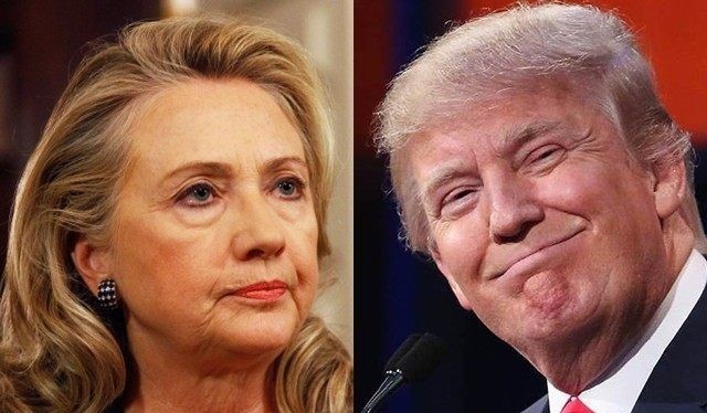 Hai ứng viên Hillary Clinton và Donald Trump.