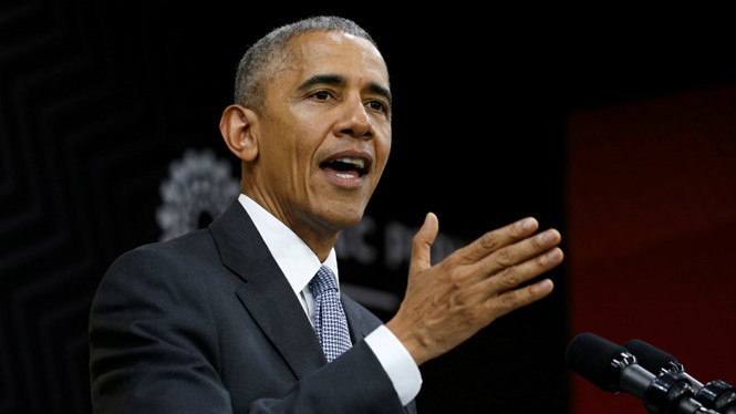Ông Barack Obama phát biểu trong cuộc họp báo tại hội nghị thượng đỉnh APEC ở thủ đô Lima, Peru ngày 20.11.2016. Đây là lần cuối cùng ông phát biểu trên cương vị tổng thống Mỹ tại APEC