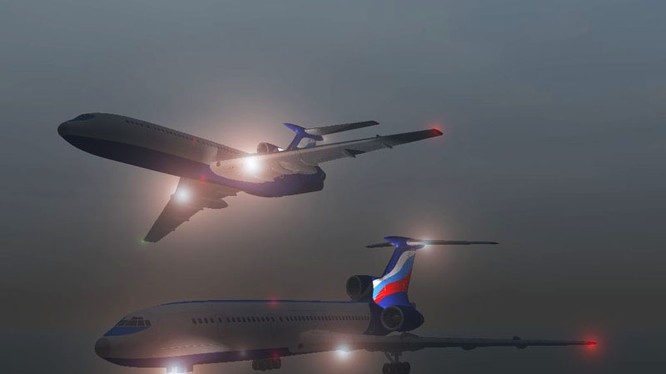 Mô hình đồ họa máy bay Tu-154.