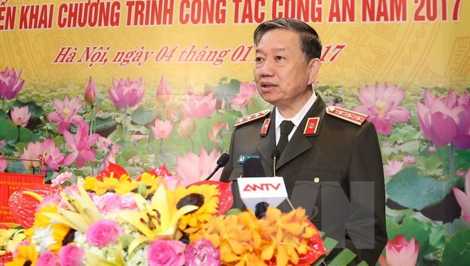 Thượng tướng Tô Lâm, Bộ trưởng Bộ Công an. (Ảnh: Doãn Tấn/TTXVN)
