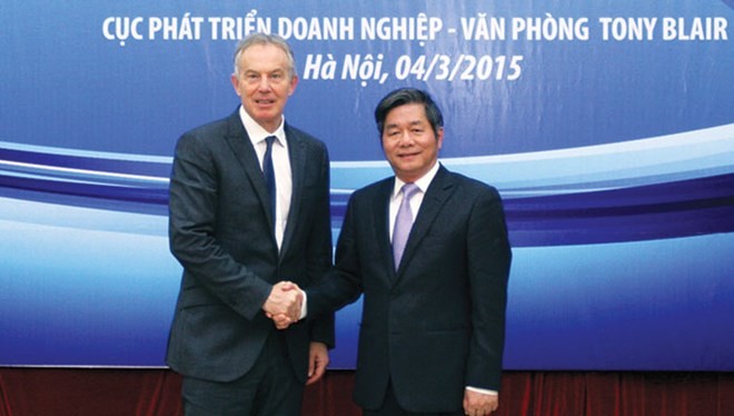 Bộ trưởng Bùi Quang Vinh và cựu Thủ tướng Anh Tonny Blair