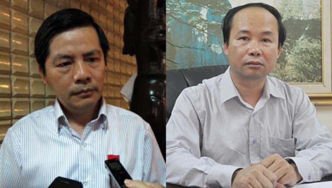 Từ trái qua phải: Giám đốc Trần Huy Sáng và Phó Giám đốc Nguyễn Đình Hoa.