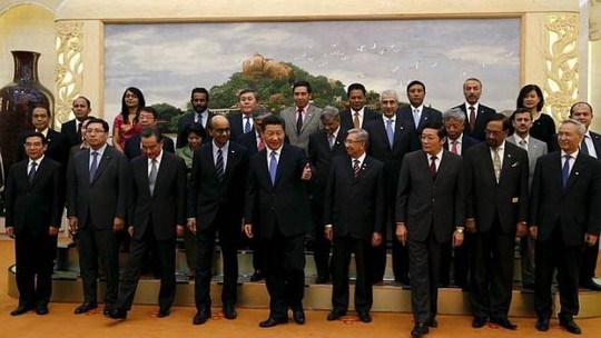 Đa số thành viên tham gia AIIB là các nước châu Á và quốc gia thuộc khu vực Trung Đông, Nam Mỹ. Ảnh: REUTERS