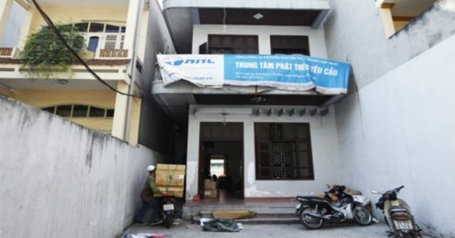 Kho hàng của Tổng công ty CP chuyển phát nhanh Hợp Nhất tại phố Đặng Văn Ngữ (quận Đống Đa, Hà Nội)