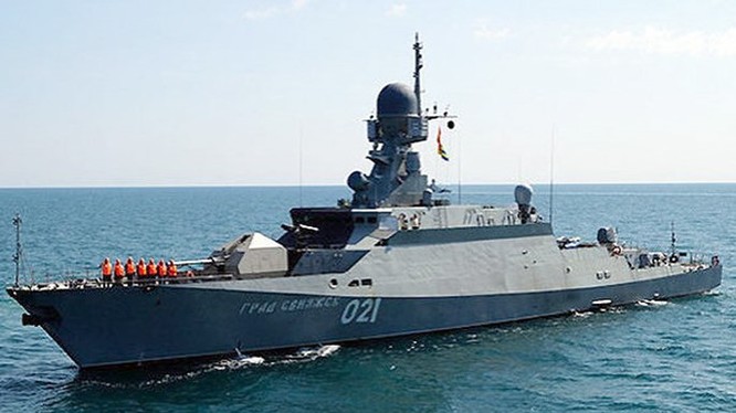 Tàu tên lửa lớp Buyan-M của Hạm đội Caspi - Ảnh: RIA