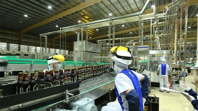 Quy trình sản xuất trong nhà máy bia Sapporo tại Long An - Ảnh: Vũ Yến