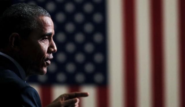 Tổng thống Mỹ Barack Obama phát biểu trong một cuộc họp ở Newark, New Jersey hôm 2/11. 