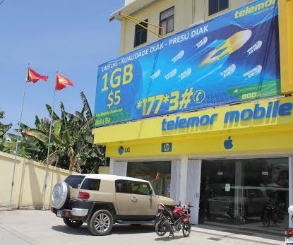 Một đại lý của Telemor tại thủ đô Dili. Ảnh: Trung Sơn/TTXVN