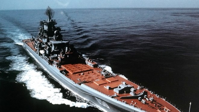Một tàu chiến lớp Kirov của Nga.