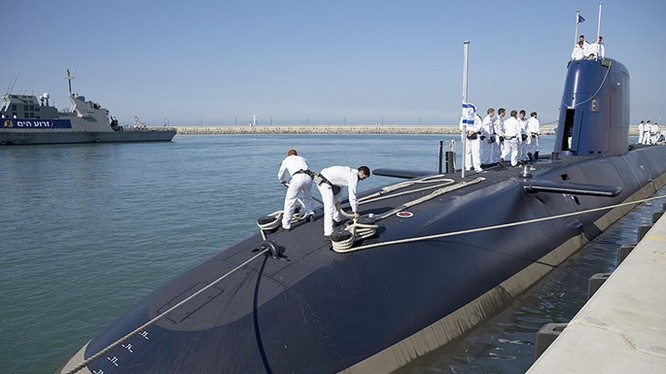 Tàu ngầm Rahav, lớp Dolphin 2 của Israel vừa nhận về từ Đức - Ảnh: FA