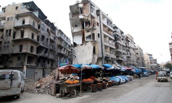Quang cảnh đổ nát của thành phố Aleppo