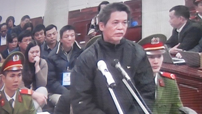 Bị cáo Phạm Thanh Tân tại phiên tòa sơ thẩm. Ảnh: Nguyễn Khoa.