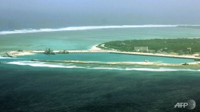 Một góc đảo thuộc các đảo tranh chấp ở quần đảo Hoàng Sa của Việt Nam do Trung Quốc chiếm đóng trái phép - Ảnh: AFP