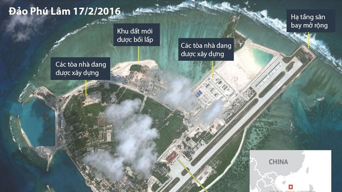 Cận cảnh HQ-9 và cơ sở quân sự phi pháp của TQ ở đảo Phú Lâm