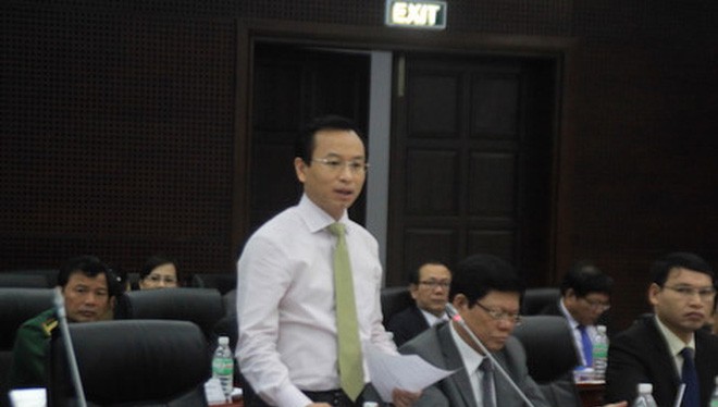 Bí thư Thành ủy Đà Nẵng Nguyễn Xuân Anh cho biết sẽ phấn đấu năm 2020 thu đạt 20.000 tỉ đồng . Ảnh: LÊ PHI