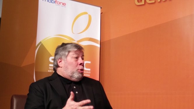 Steve Wozniak trong lần đến TPHCM vào tháng 12-2015. - Ảnh: Đức Thiện