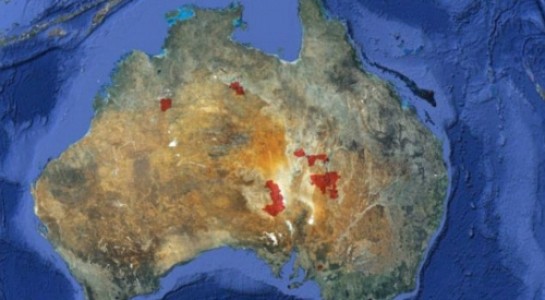 Diện tích mà công ty Trung Quốc vừa mua trên lãnh thổ Úc (phần màu đỏ).