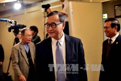 Thủ lĩnh Đảng Cứu nguy Dân tộc Campuchia (CNRP) đối lập Sam Rainsy. (Nguồn: theguardian.com)