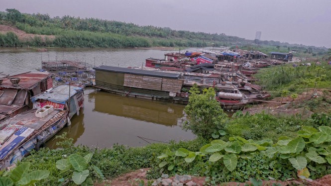 Sông Hồng, đoạn Tứ Liên - Tây Hồ, Hà Nội - Ảnh: Việt Dũng