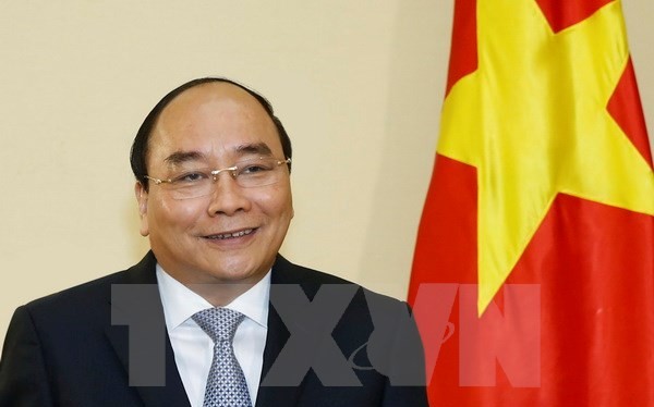 Thủ tướng Chính phủ Nguyễn Xuân Phúc​ tiếp và trả lời phỏng vấn của một số hãng thông tấn, báo chí lớn của Nhật Bản . (Ảnh: Thống Nhất/TTXVN)