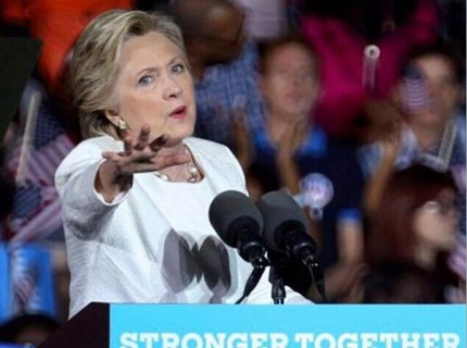 Bà Hillary Clinton, cựu Ngoại trưởng Mỹ, ứng cử viên Tổng thống của Đảng Dân chủ Mỹ. Ảnh: Sina