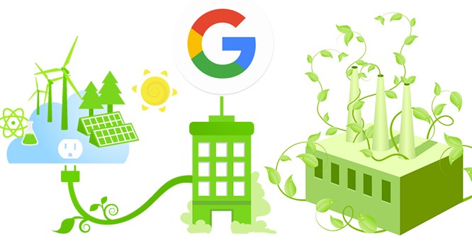 Google là công ty thân thiện với môi trường số 1 thế giới hiện nay. Nguồn: Google