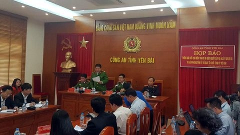Công an tỉnh Yên Bái tổ chức họp báo thông báo kết quả điều tra vụ án sát hại Bí Thư tỉnh ủy và Chủ tịch HĐND tỉnh Yên Bái