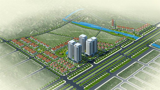 Khu đô thị mới CEO Mê Linh rộng 20,3ha đất được đầu tư xây dựng biệt thự, nhà vườn, nhà liền kề, nhà hỗn hợp - Ảnh: CEO Group.