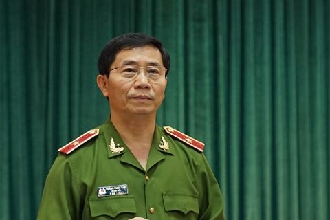 Thiếu tướng Hoàng Quốc Định thông tin về công tác PCCC trên địa bàn TP Hà Nội - Ảnh: An ninh Thủ đô