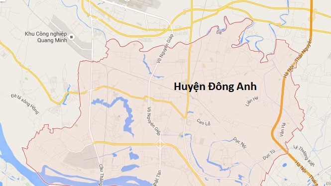 Tuyến đường sẽ chạy qua huyện Mê Linh và huyện Đông Anh