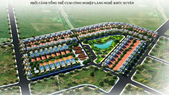 Phối cảnh cụm công nghiệp làng nghề Khúc Xuyên/ Ảnh: dabaco.com.vn