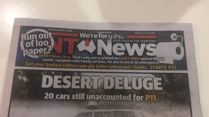 Có thể đây là một chiêu trò giúp cho NT News bán được nhiều tờ báo hơn ở Úc (Ảnh: O.C)