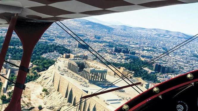 Nếu bạn không thể đến thăm Hy Lạp, hãy mang Hy Lạp đến với bạn. Với phiên bản mới nhất của Microsoft Flight Simulator, Acropolis là một trong nhiều kỳ quan thực tế mà bạn có thể ghé thăm từ sự thoải mái ngay tại nhà của mình (Ảnh: Air Space Mag)