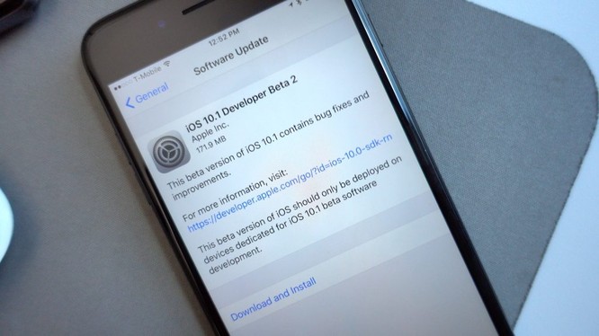 Apple phát hành rộng rãi iOS 10.1 beta 2