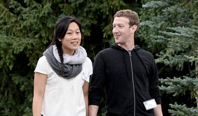 Vợ chồng CEO Facebook Mark Zuckerberg và Priscilla Chan 