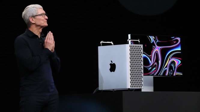 CEO Tim Cook công bố máy tính Mac Pro mới tại Hội nghị các nhà phát triển Apple 2019 ngày 3 tháng 6 năm 2019. Ảnh: Pressfrom