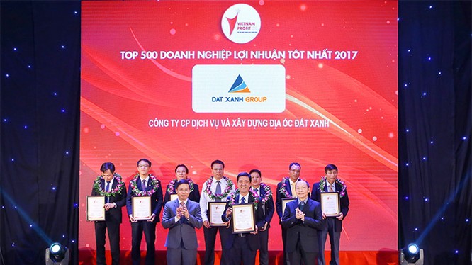 Đất Xanh lọt vào top 76 doanh nghiệp có lợi nhuận tốt nhất Việt Nam năm 2017 (Nguồn: DXG)