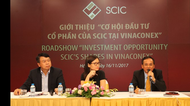 Tổng Giám đốc Vinaconex Đỗ Trọng Quỳnh giải đáp những câu hỏi liên quan đến hoạt động của Tổng công ty (Nguồn: VCG)