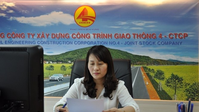 Bà Trương Thị Tâm khi còn đảm nhiệm vị trí Phó Chủ tịch HĐQT Cienco 4. (Ảnh: Cienco 4)