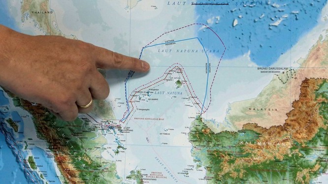 Vùng biển phía Bắc quần đảo Natuna thuộc vùng đặc quyền kinh tế của Indonesia là nơi xảy ra tranh chấp giữa Indonesia với Trung Quốc (Ảnh: Reuters).