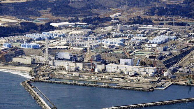 Khu vực Nhà máy điện hạt nhân Fukushima Daiichi tháng 4/2022. Ảnh Kyodo News /AP File.