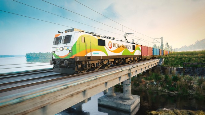 Siemens Mobility ký hợp đồng với Đường sắt Ấn Độ cung cấp 1.200 đầu máy xe lửa 9.000 mã lực (6,6MW). Ảnh Siemens