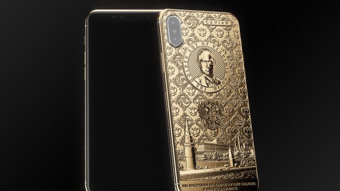 Caviar đã chế tác phiên bản Phone X Putin Golden Age để chức mừng Tổng thống V.Putin tái đắc cử. Nguồn: Caviar