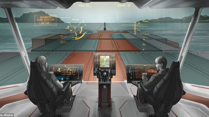 Cửa khoang lái được sử dụng như các màn hình tăng cường phản ánh môi trường xung quanh tàu, bao gồm cả việc nhận biết các mối nguy hiểm tiềm ẩn không thể nhìn thấy được bằng mắt thường. Hình minh họa