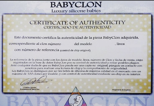Chứng nhận sản phẩm của Babyclon