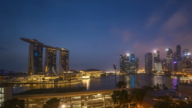 Toàn cảnh vịnh Marina, Singapore